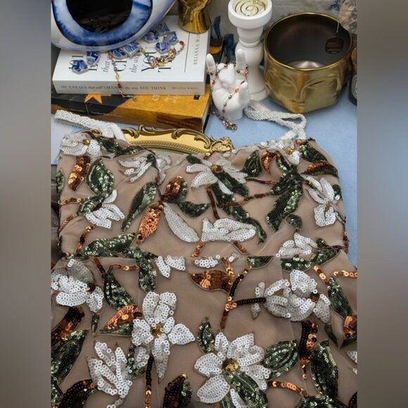 🆕 BRONX & BANCO 🧿 NWOT Dahlia Floral Embroidered Gown - Sz XS / US 2 - Picture 14 of 16